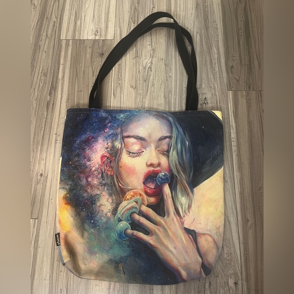 Celestial canvas tote bag - Picture 4 of 4